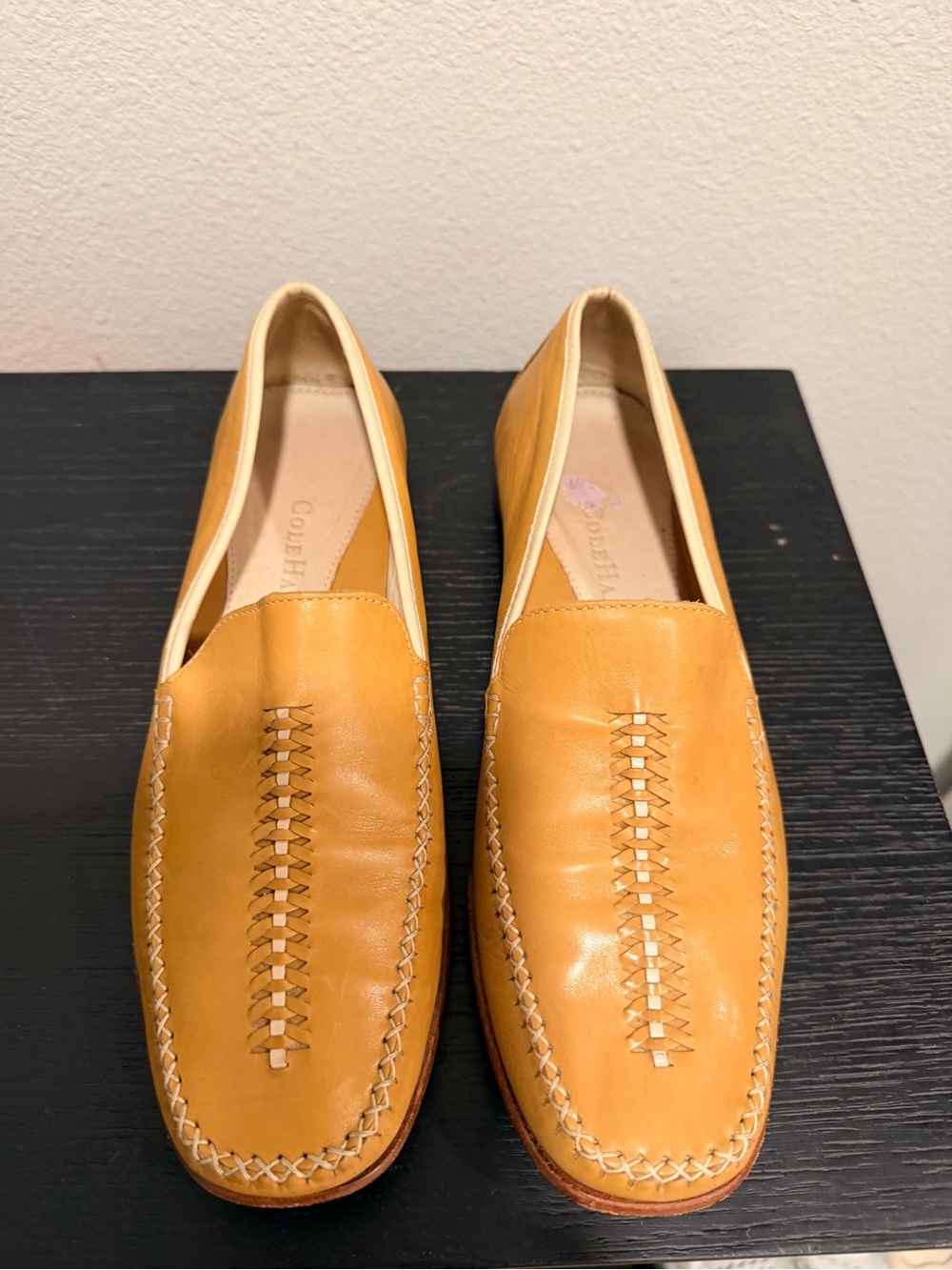 Cole Haan Tan & Cream Leather Loafers